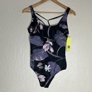 All in Motion Black Floral One Piece Swimsuit